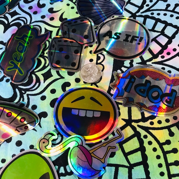 WOW Metallic Prismatic Reflective Single Decor Sticker - Picture 12 of 12